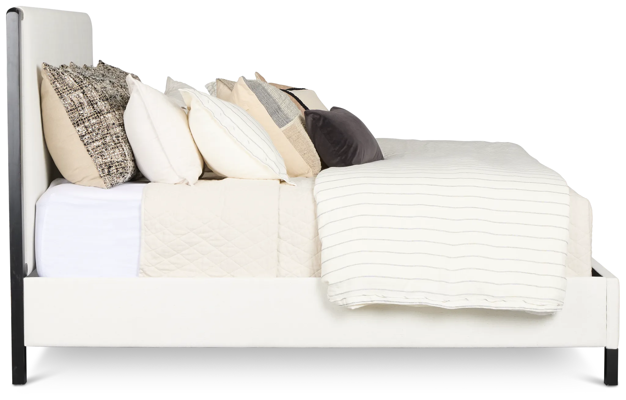 Highland Black Uph Panel Bed