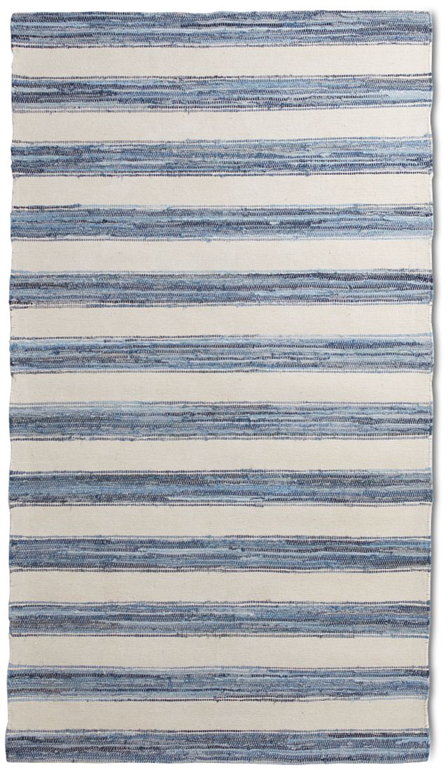 Naica Blue Stripe 8x10 Area Rug (0)