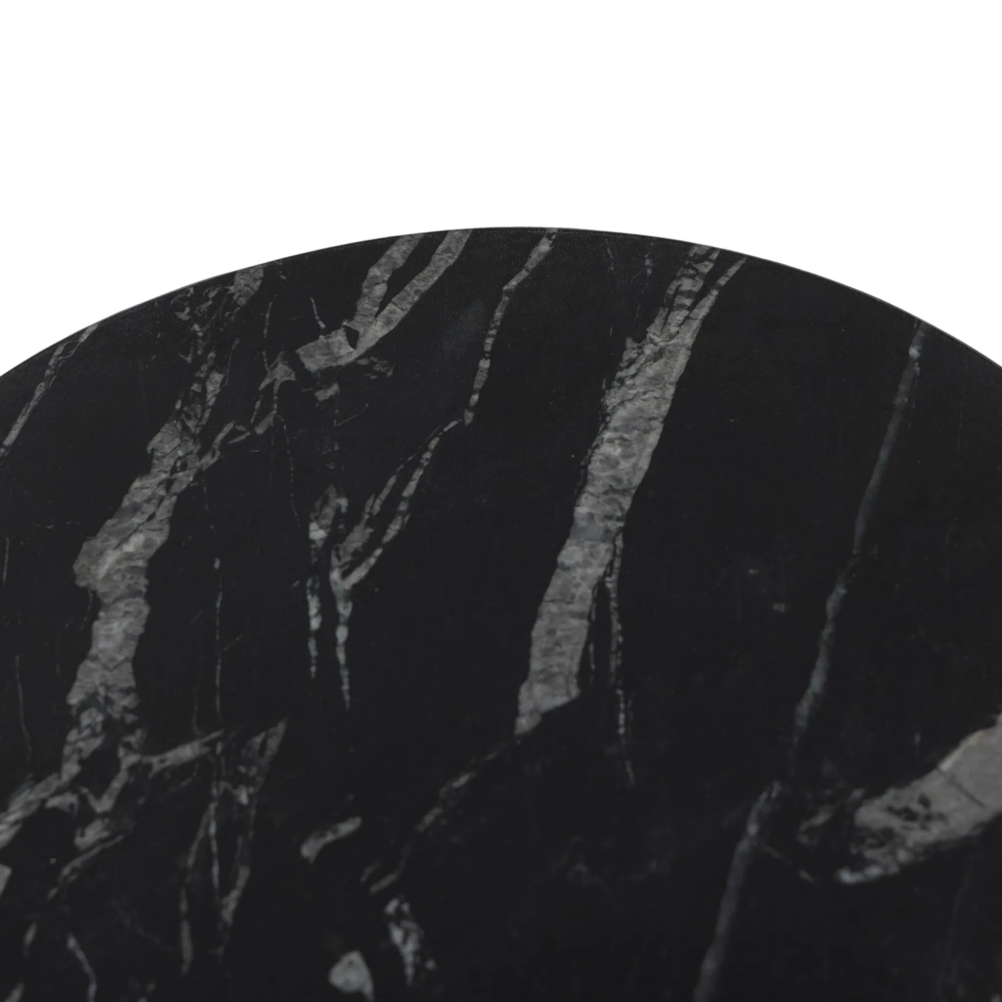 Four Hands Jocelyn Black Marble Round End Table