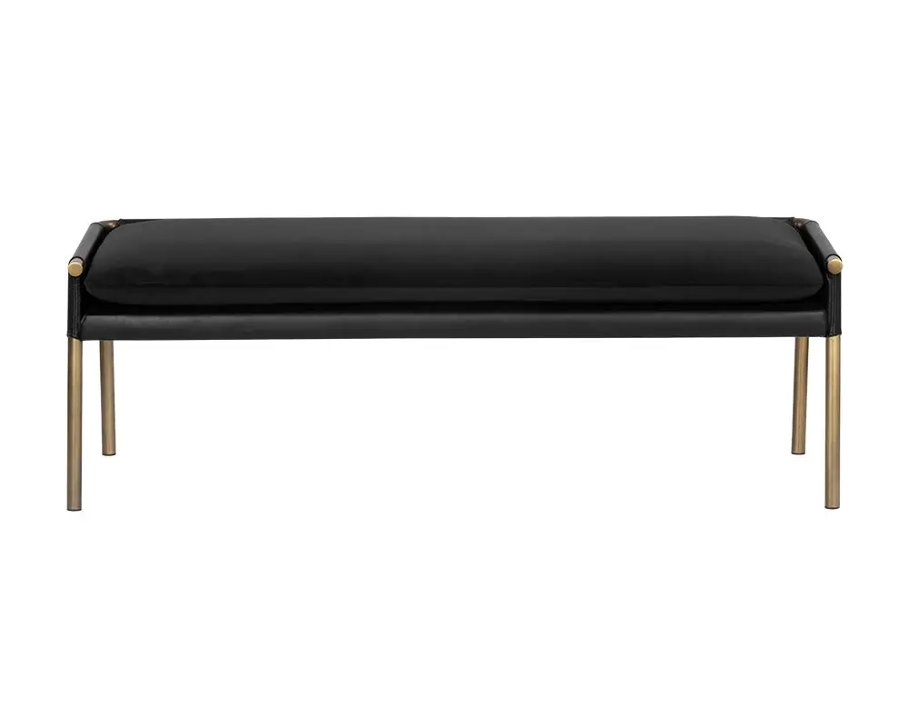 Monroe Black Upholstered Bench Monroe Black Upholstered Bench