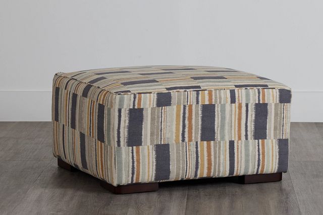 Seydou Yellow Fabric Cocktail Ottoman