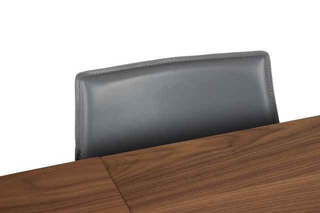 Margo Two-tone Rect Table & 4 Gray Upholstered Chairs