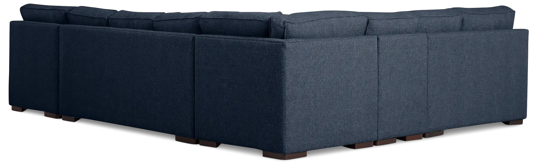 Sinclair Dark Blue Fabric Right Chaise Memory Foam Sleeper Sectional Sinclair Dark Blue Fabric Right Chaise Memory Foam Sleeper Sectional