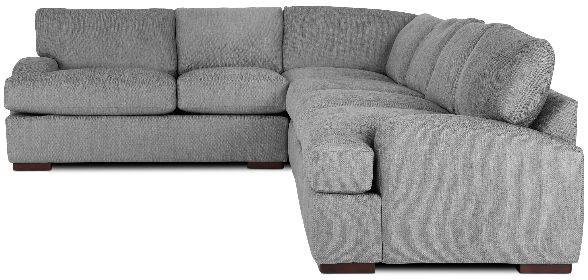 Alpha Light Gray Fabric Medium Two-arm Sectional