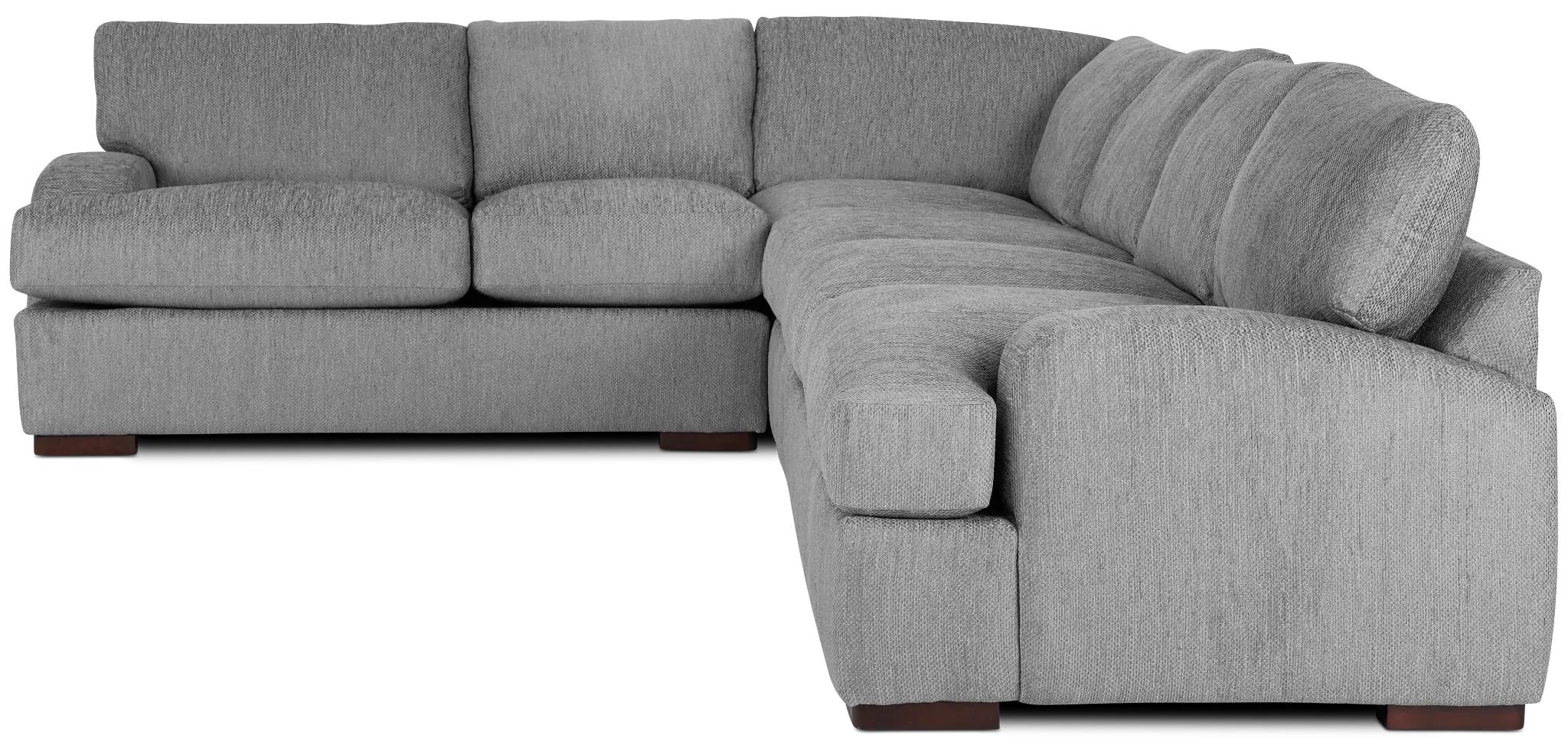 Alpha Light Gray Fabric Medium Two-arm Sectional Alpha Light Gray Fabric Medium Two-arm Sectional