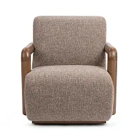 Willy Brown Fabric Swivel Accent Chair