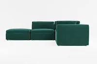 Destin Joya Green Velvet 5pc Bumper Sectional