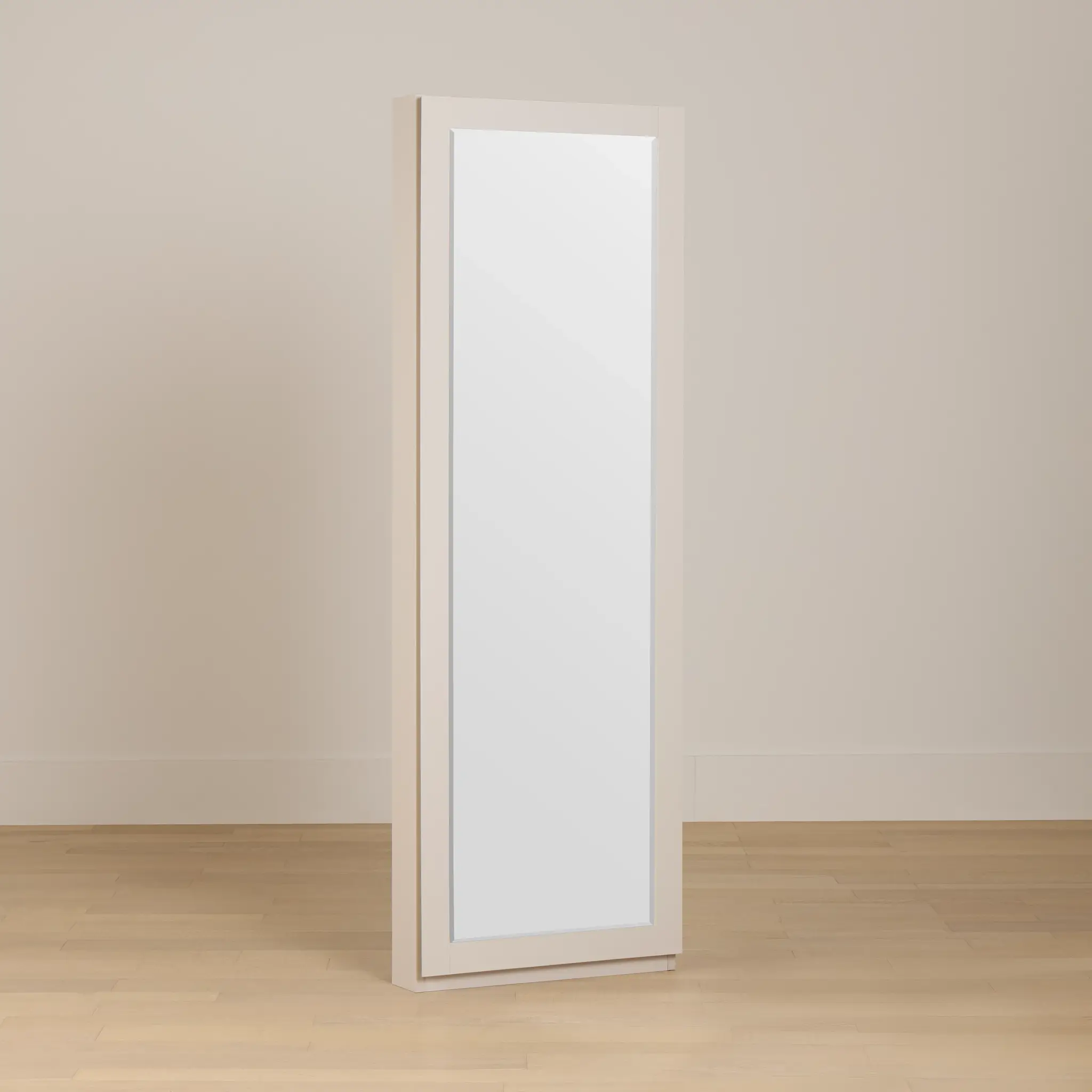 Brasilia Light Beige Storage Floor Mirror Brasilia Light Beige Storage Floor Mirror
