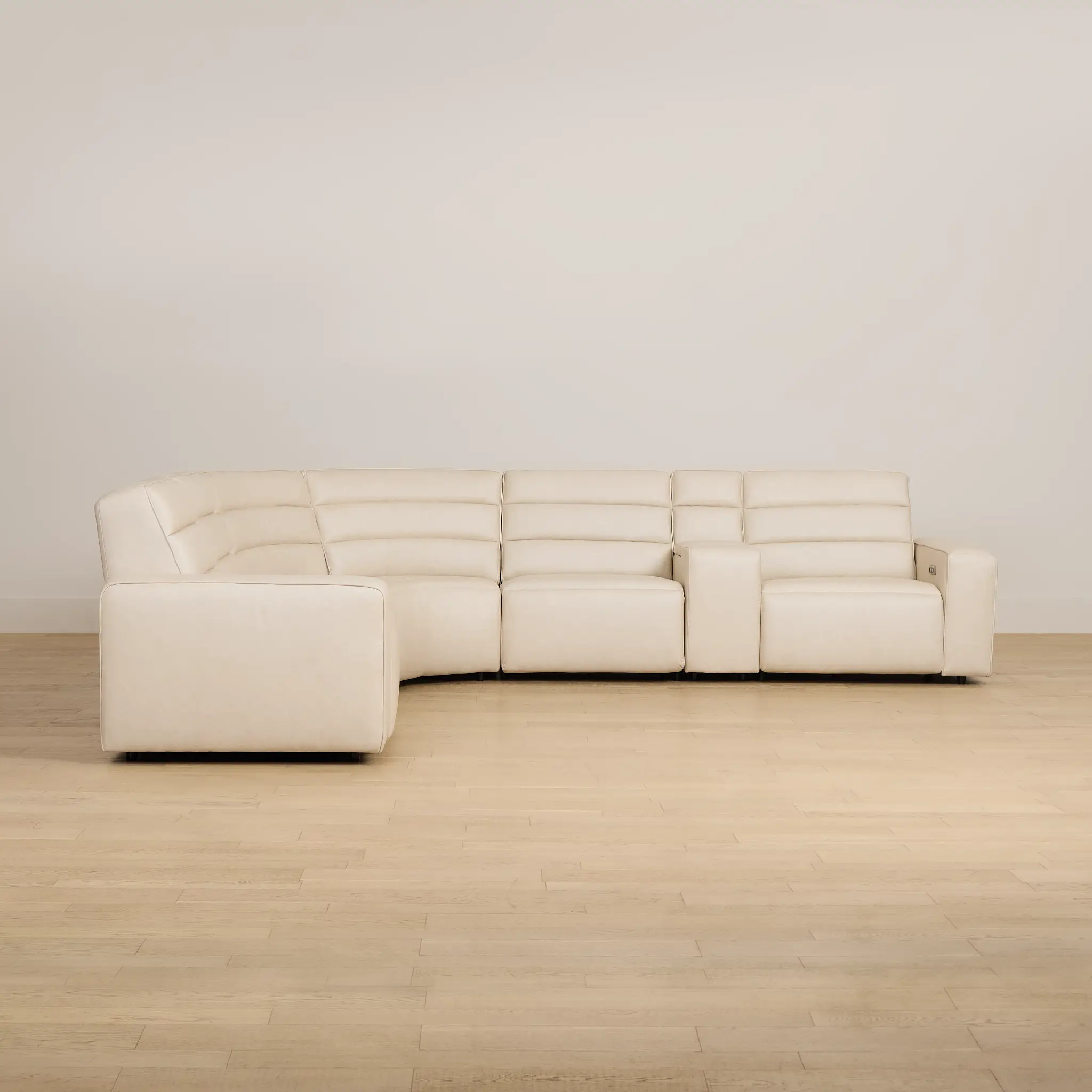 Sawyer Ivory Micro Medium Triple Power 2-arm Sectional Sawyer Ivory Micro Medium Triple Power 2-arm Sectional