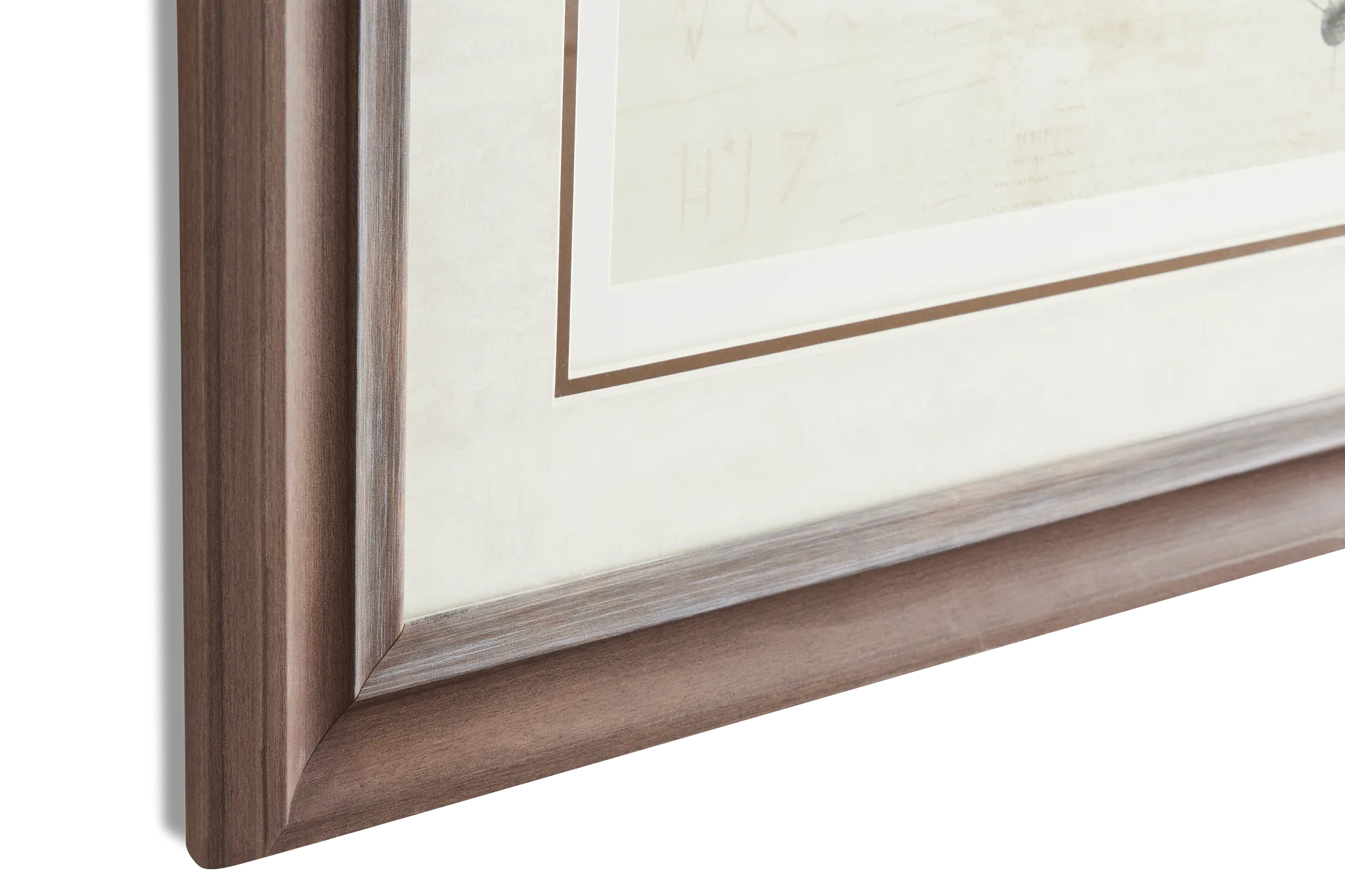 Hexagon Beige Framed Wall Art