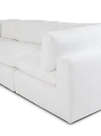 Grant White Fabric 5-piece Modular Sectional