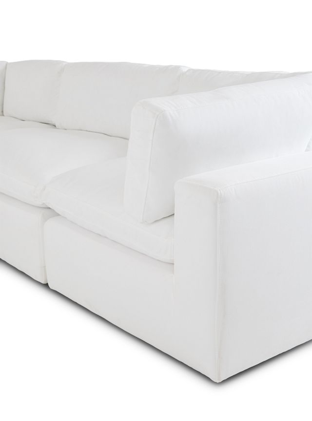 Grant White Fabric 5-piece Modular Sectional