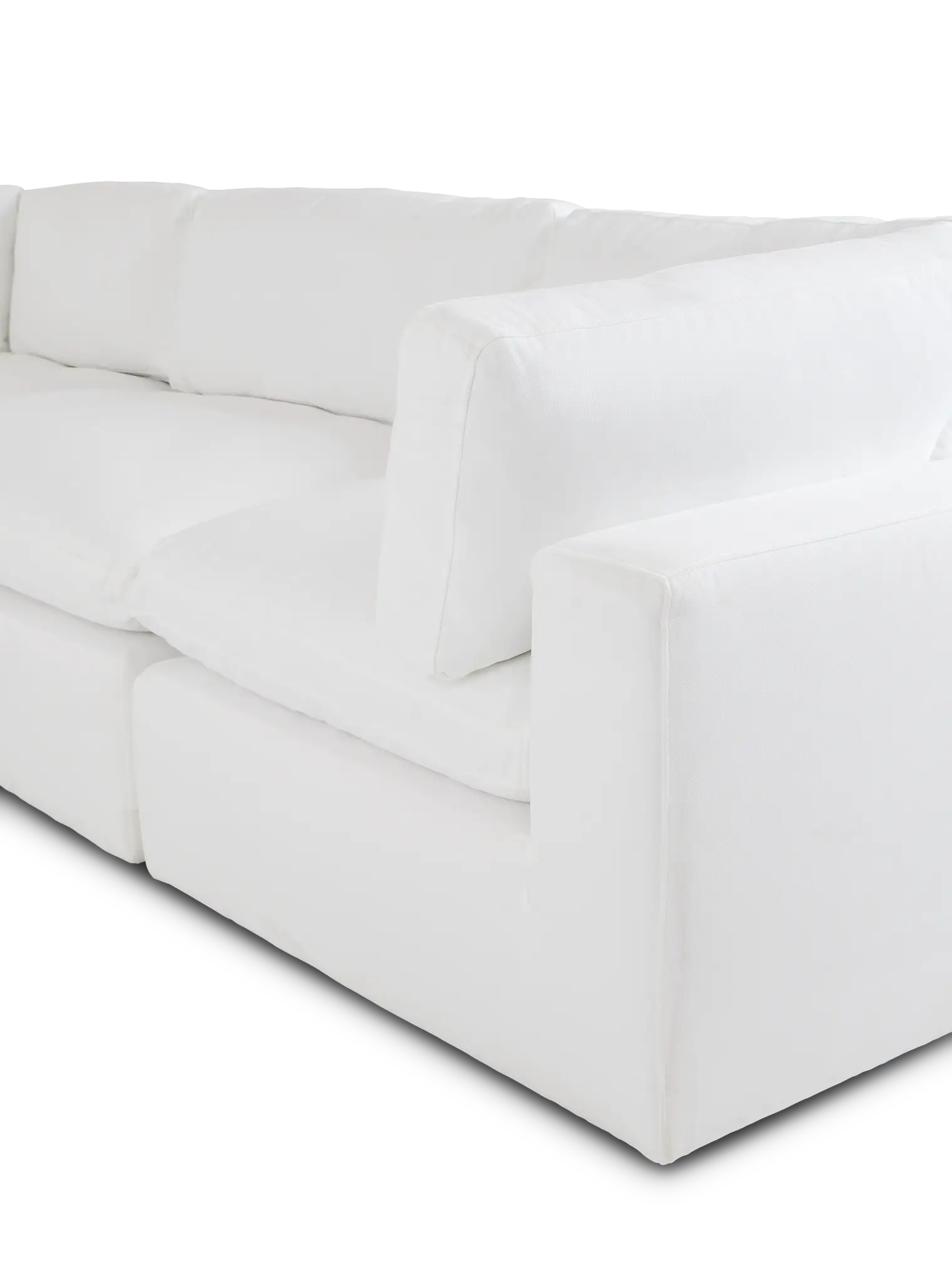 Grant White Fabric 5-piece Modular Sectional Grant White Fabric 5-piece Modular Sectional