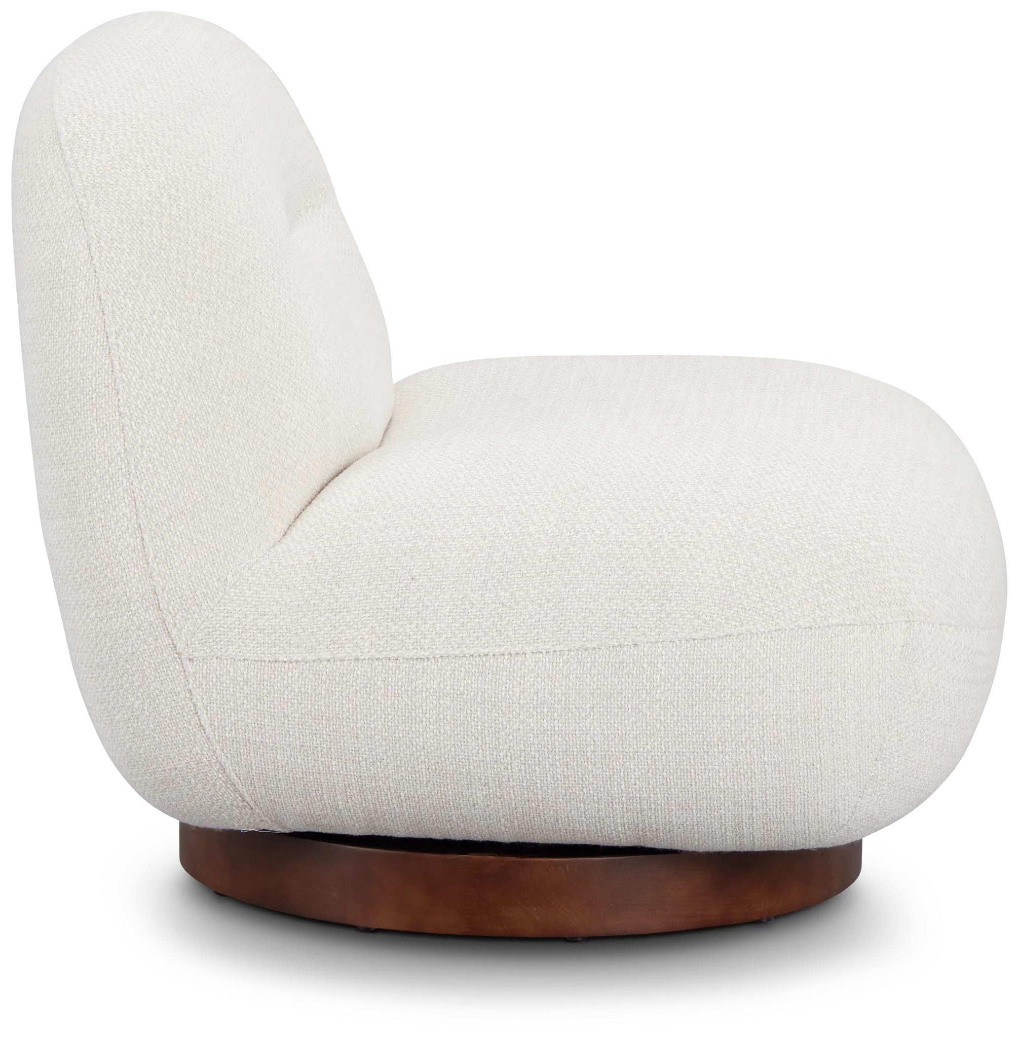 Aaliyah Dark Beige Fabric Swivel Accent Chair