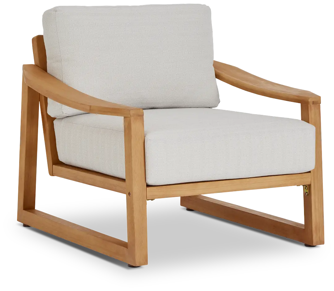 Tobago Light Tone Chair With Gray Cushion Tobago Light Tone Chair With Gray Cushion