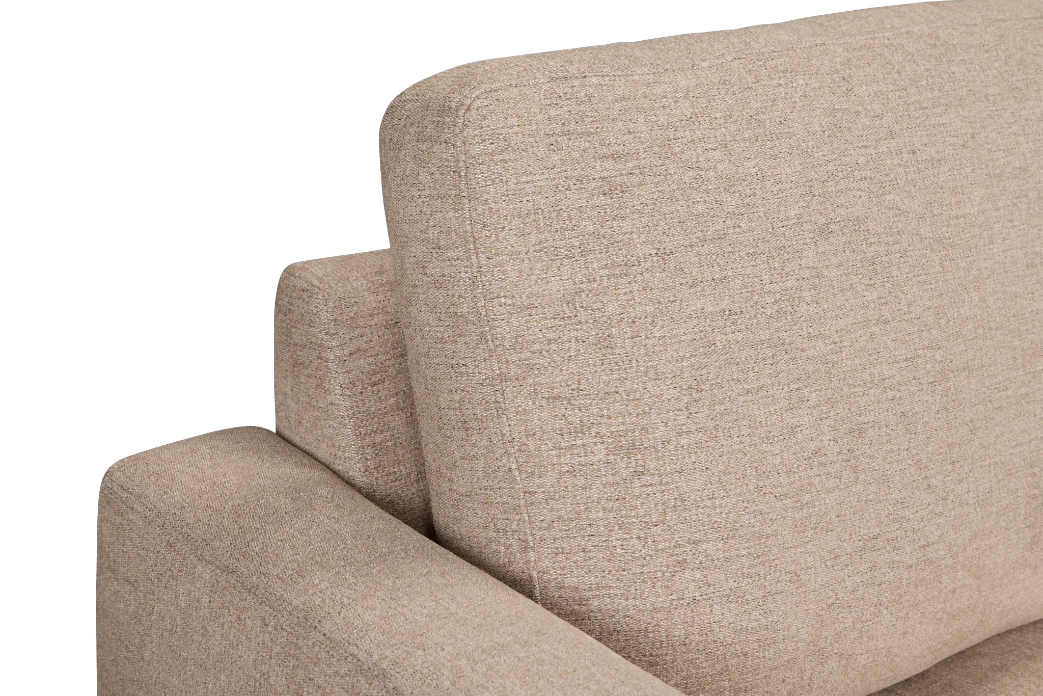 Maisie Light Brown Fabric Right Chaise Sectional