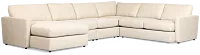 Maxwell Light Gray Fabric Large Left Chaise Sectional