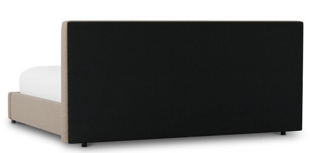 Grayton Merino Brown 44" Upholstered Platform Bed