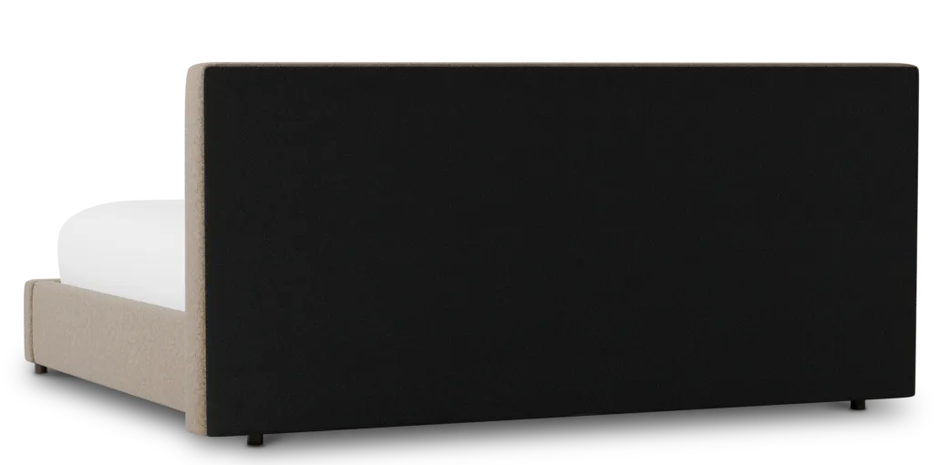 Grayton Merino Brown 44" Upholstered Platform Bed