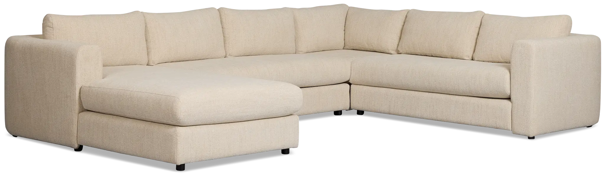 Alma Light Beige Fabric Medium Left Chaise Sectional Alma Light Beige Fabric Medium Left Chaise Sectional