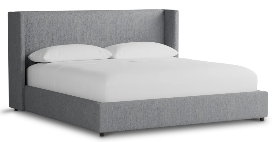 Captiva Revenue Gray 48" Upholstered Shelter Bed