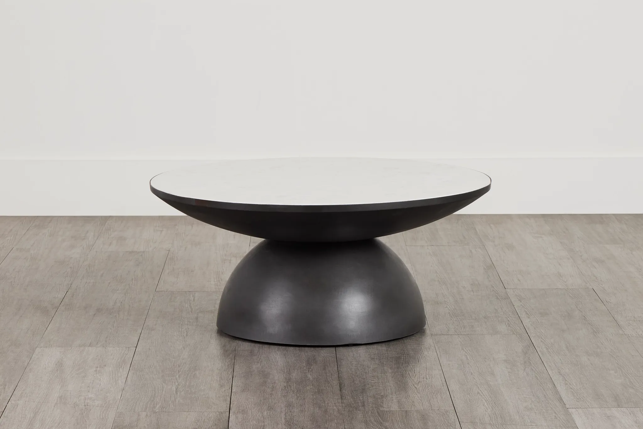 Darby White Marble Round Coffee Table