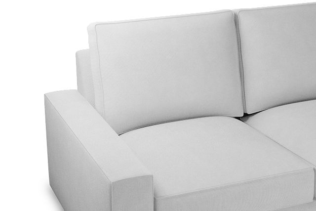 Edgewater Suave White Medium Two-arm Sectional