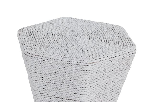 Shelby White Woven Accent Table (3)