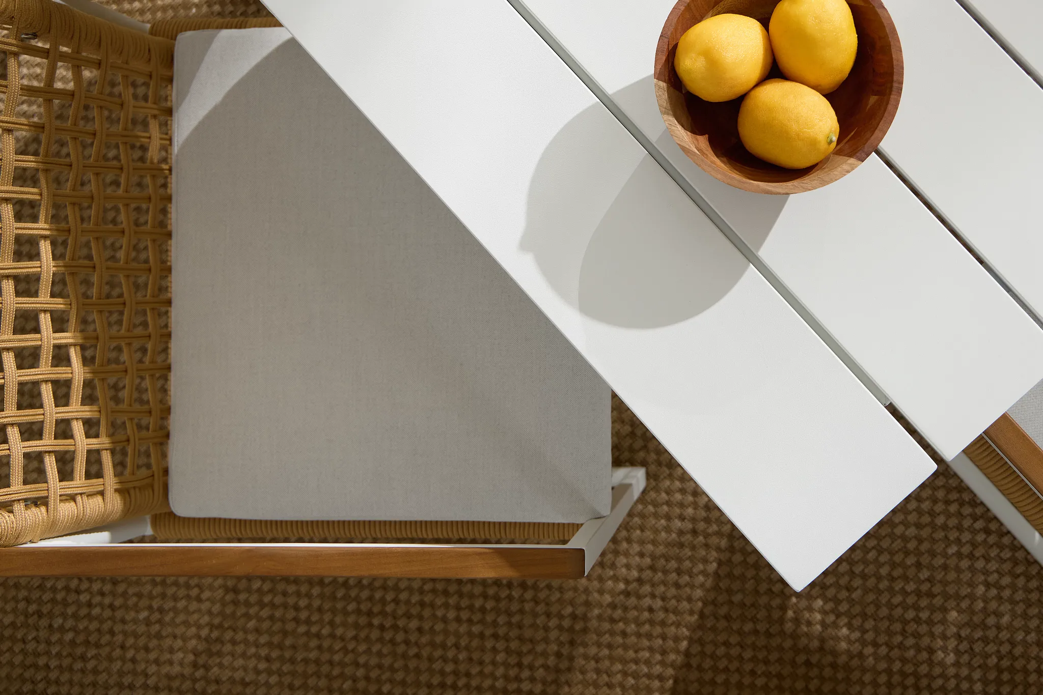 Sunrise White 35" Square Table