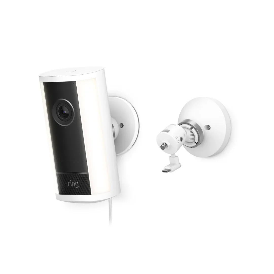 Ring Spotlight Cam Pro Poe White Outdoor Security Cameras