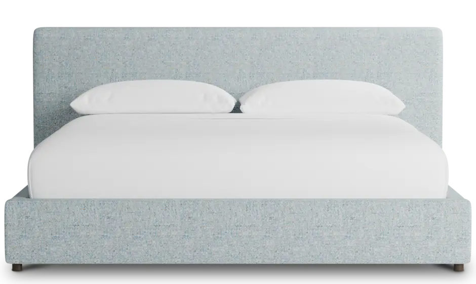 Grayton Natural Beauty Light Blue 44" Upholstered Platform Bed Grayton Natural Beauty Light Blue 44" Upholstered Platform Bed