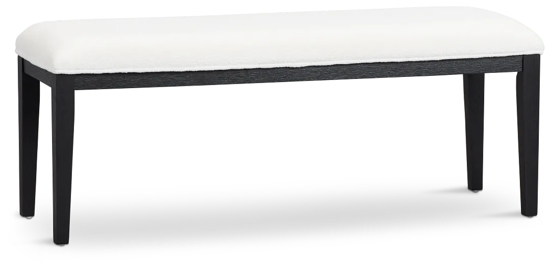 Alden Black Upholstered Dining Bench