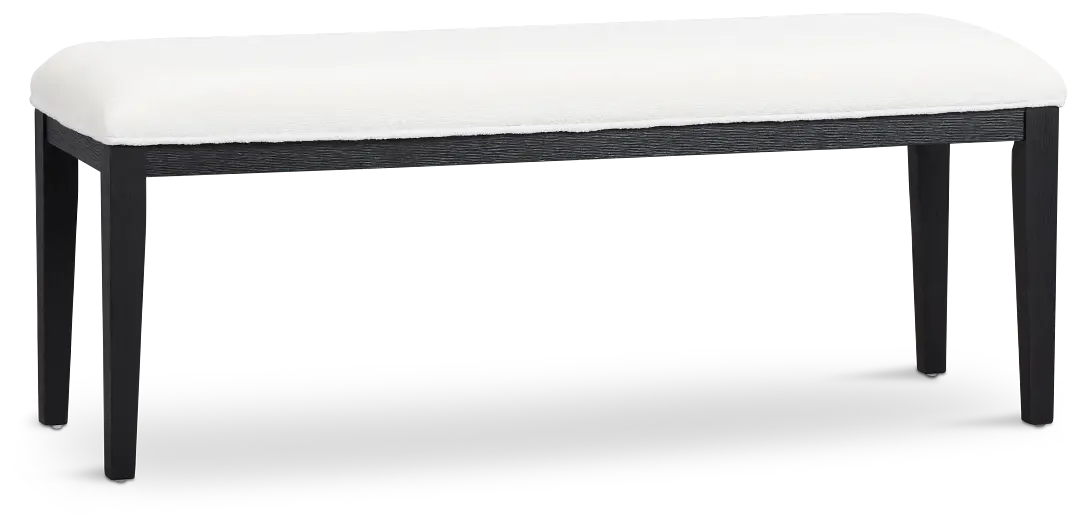 Alden Black Upholstered Dining Bench Alden Black Upholstered Dining Bench