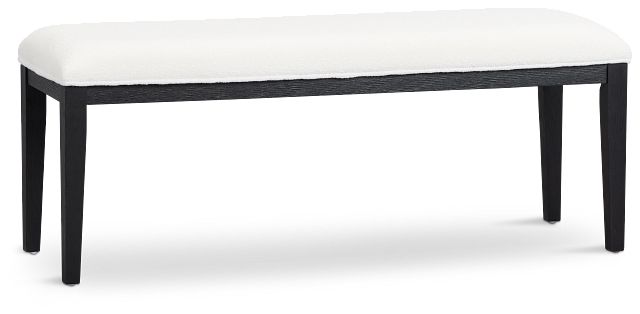 Alden Black Upholstered Dining Bench
