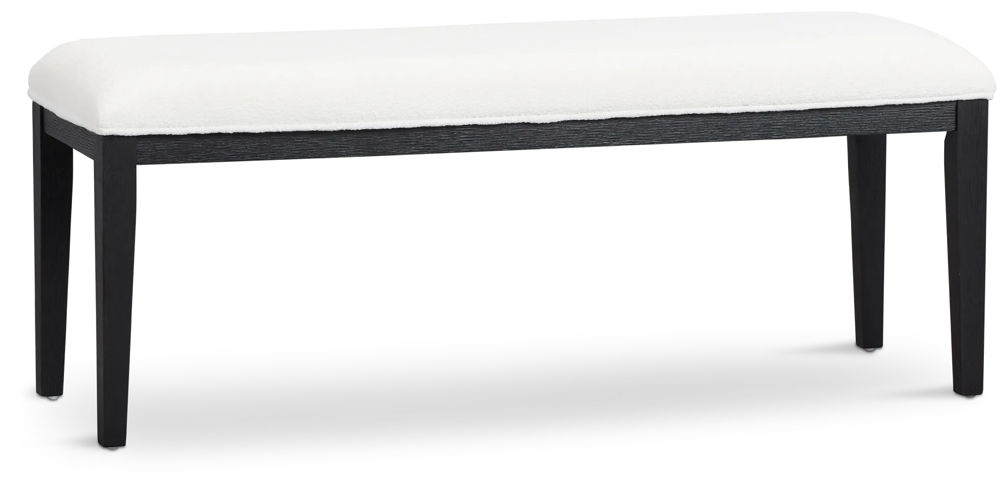 Alden Black Upholstered Dining Bench