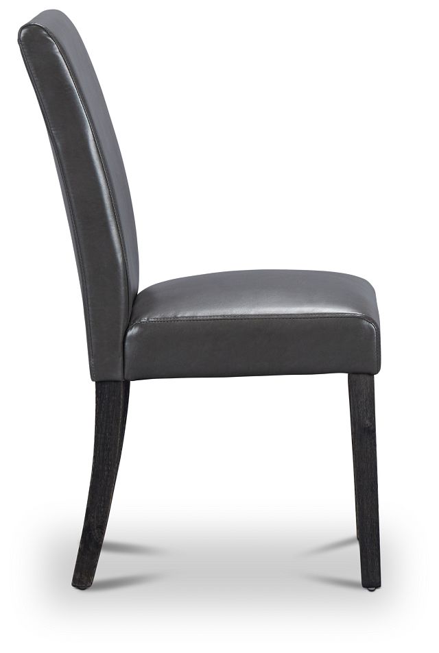 Dublin Dark Gray Polyuretha Upholstered Side Chair