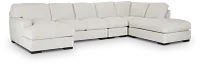 Veronica White Down Large Right Bumper Sectional