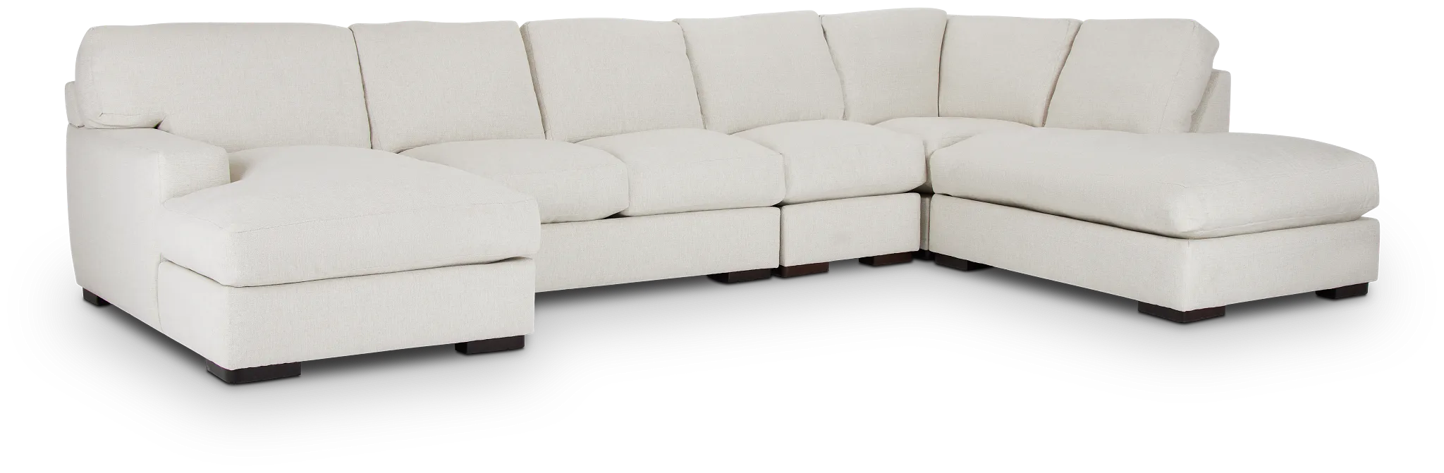 Veronica White Down Large Right Bumper Sectional