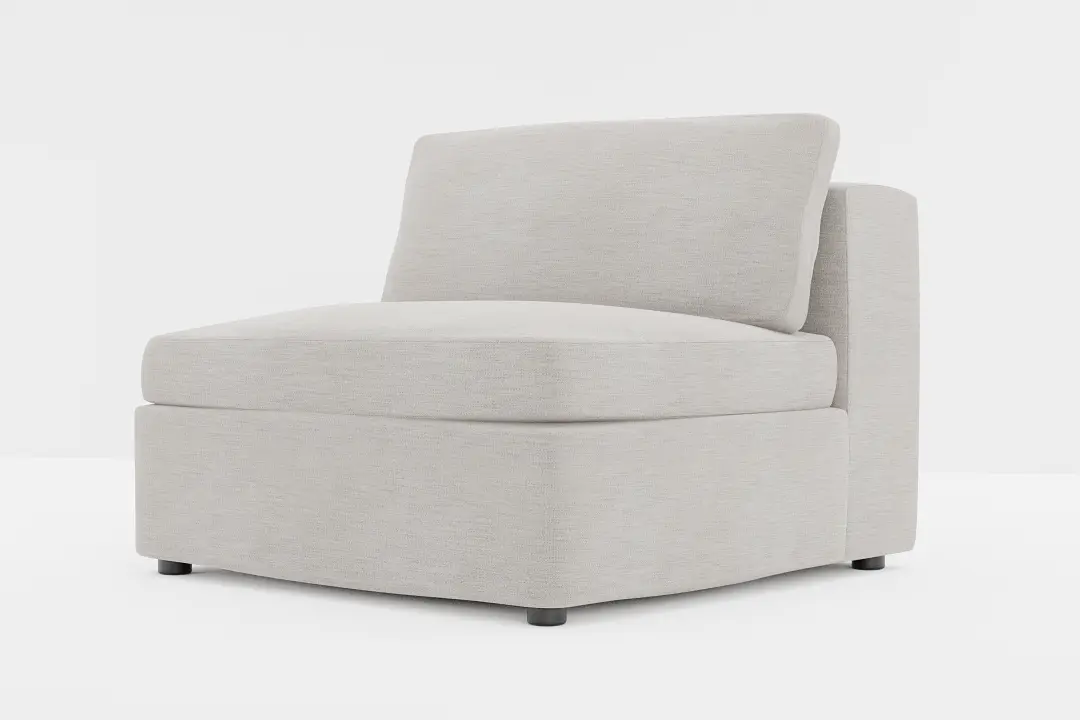 Destin Maguire Pewter Fabric Armless Chair Destin Maguire Pewter Fabric Armless Chair