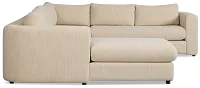 Alma Light Beige Fabric Medium Left Chaise Sectional