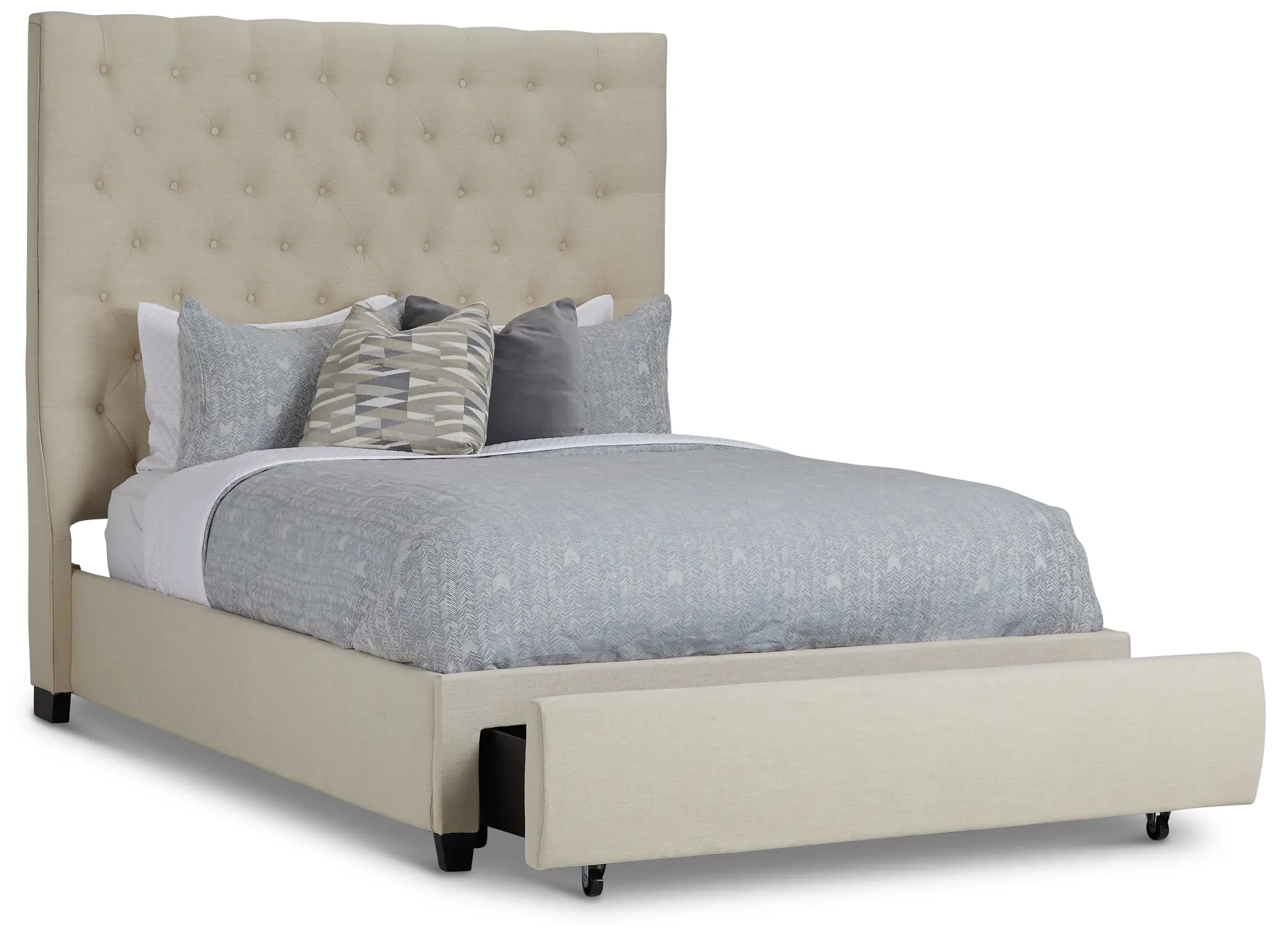 Rylee Beige Uph Platform Storage Bed Rylee Beige Uph Platform Storage Bed