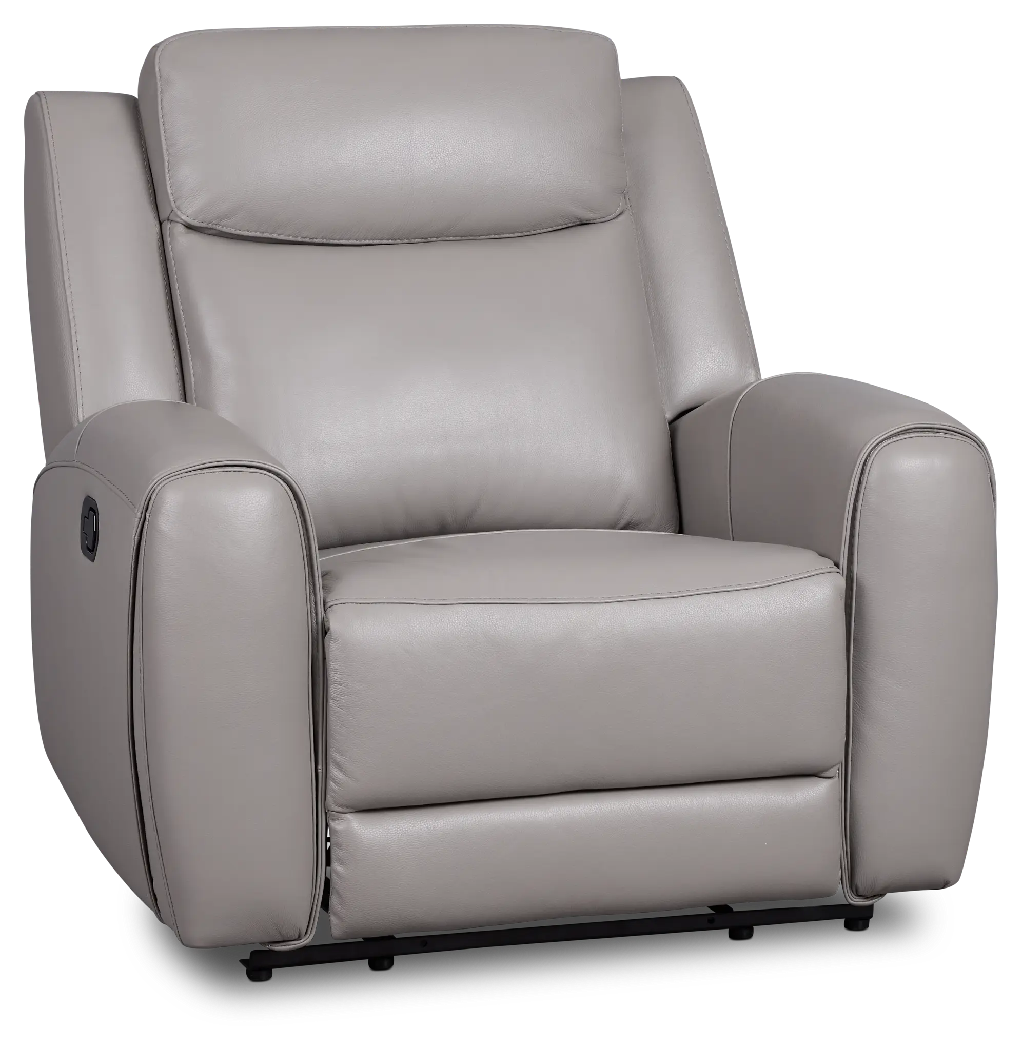 Walker Light Gray Lthr/vinyl Recliner Walker Light Gray Lthr/vinyl Recliner