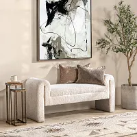 Ava Beige Uph Bench