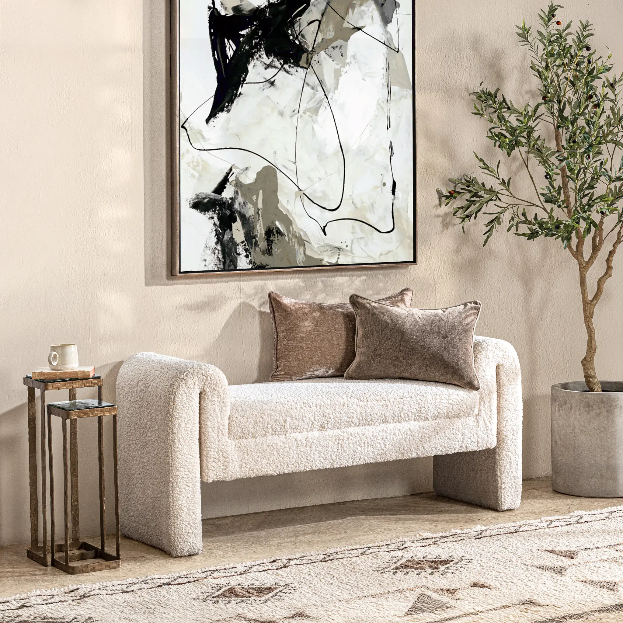 Ava Beige Uph Bench Ava Beige Uph Bench