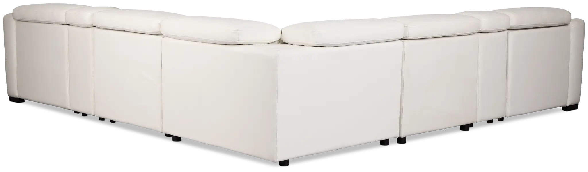 Melody White Micro Large Dual Power Reclining Two-arm Sectional Melody White Micro Large Dual Power Reclining Two-arm Sectional