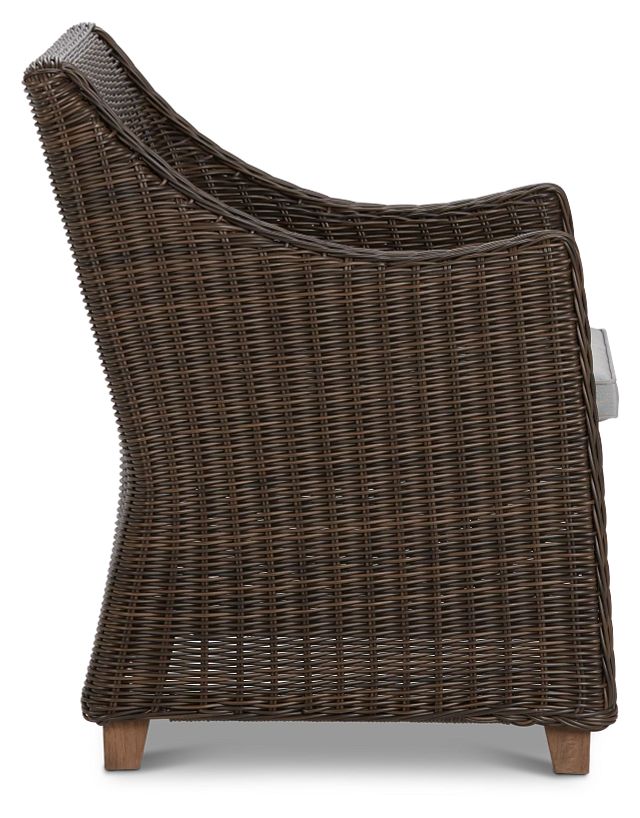 Canyon Dark Brown Gray Woven Arm Chair (1)