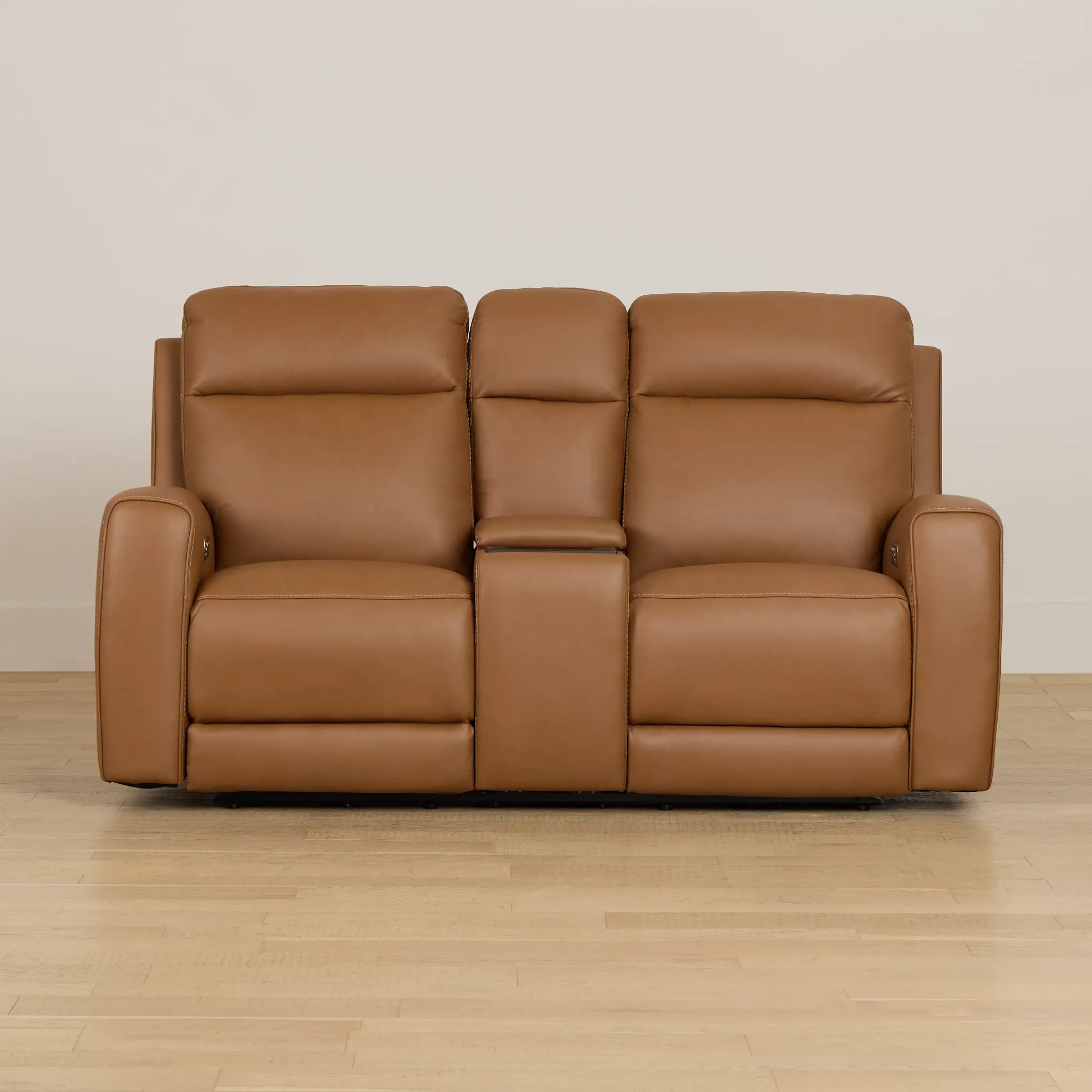 Flexsteel Belmont Medium Brown Lthr/vinyl Power Reclining Loveseat Flexsteel Belmont Medium Brown Lthr/vinyl Power Reclining Loveseat