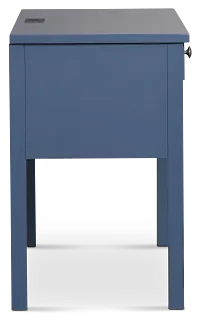 Charleston Dark Blue 3-drawer Desk