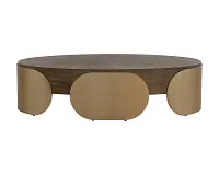 Amalie Dark Tone Oval Coffee Table