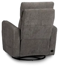 Rae Gray Fabric Power Swivel Glider Recliner